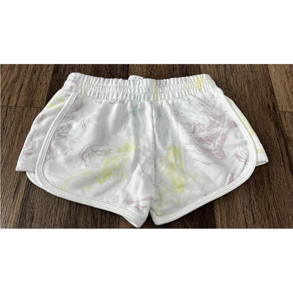 GAP Girls Pull On Jersey Shorts, White, Swirl Design, NEW - Picture 5 of 9